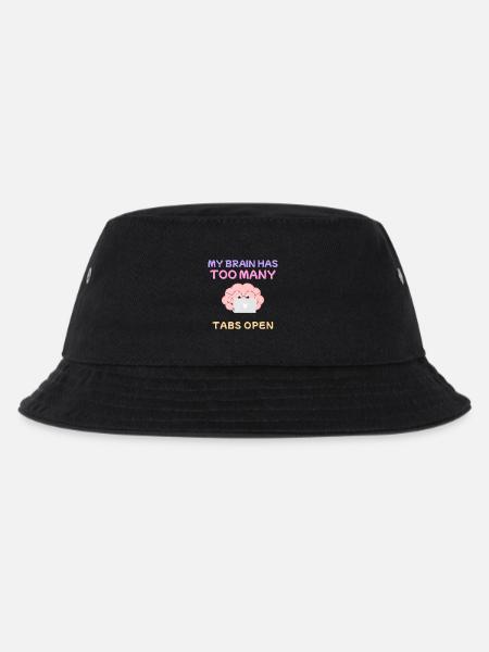 My Brain Has Too Many Tabs Open Design - Kinder Bucket Hat - Schwarz