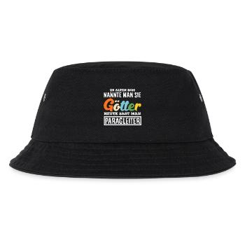 Gleitschirm Abenteuer Paragliding Götter - Kinder Bucket Hat - Schwarz - Vorne