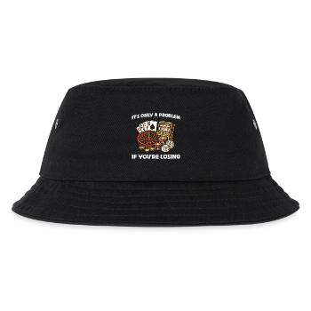 Only a problem Casino Gambling Funny Player - Kids’ Bucket Hat - black - Front
