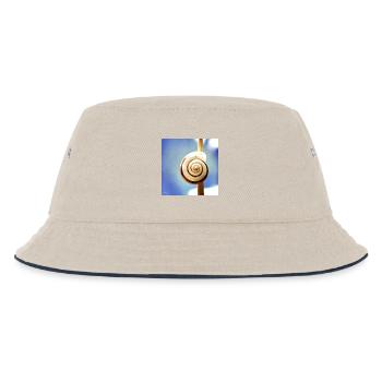 Snail-shell - Kids’ Bucket Hat - ecru/navy - Front