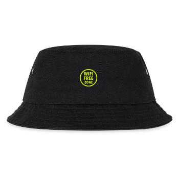 WiFi Freie Zone Neon Kreis - Kinder Bucket Hat - Schwarz - Vorne