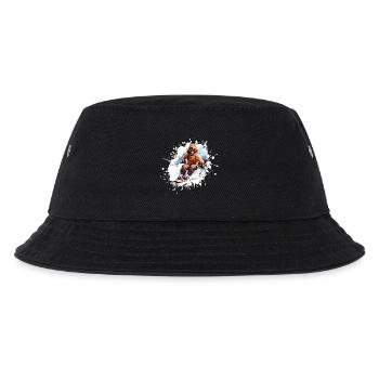 Monkey Ski Skiing - Kids’ Bucket Hat - black - Front