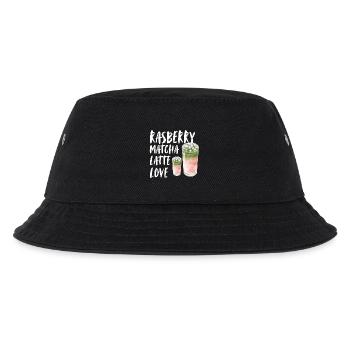 Rasberry Matcha Latte Love Saying Coffee Caffee - Kids’ Bucket Hat - black - Front