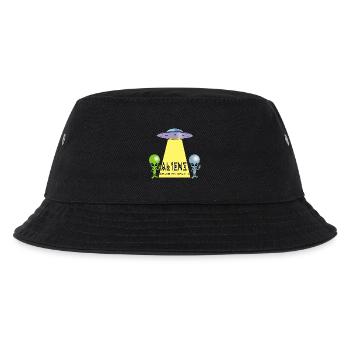 Grün oder grau außerirdisch? - Kinder Bucket Hat - Schwarz - Vorne