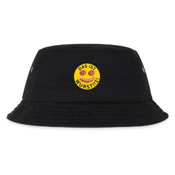 DAS IST WURST Vegan Humor Shirt - Kinder Bucket Hat - Schwarz - Vorne