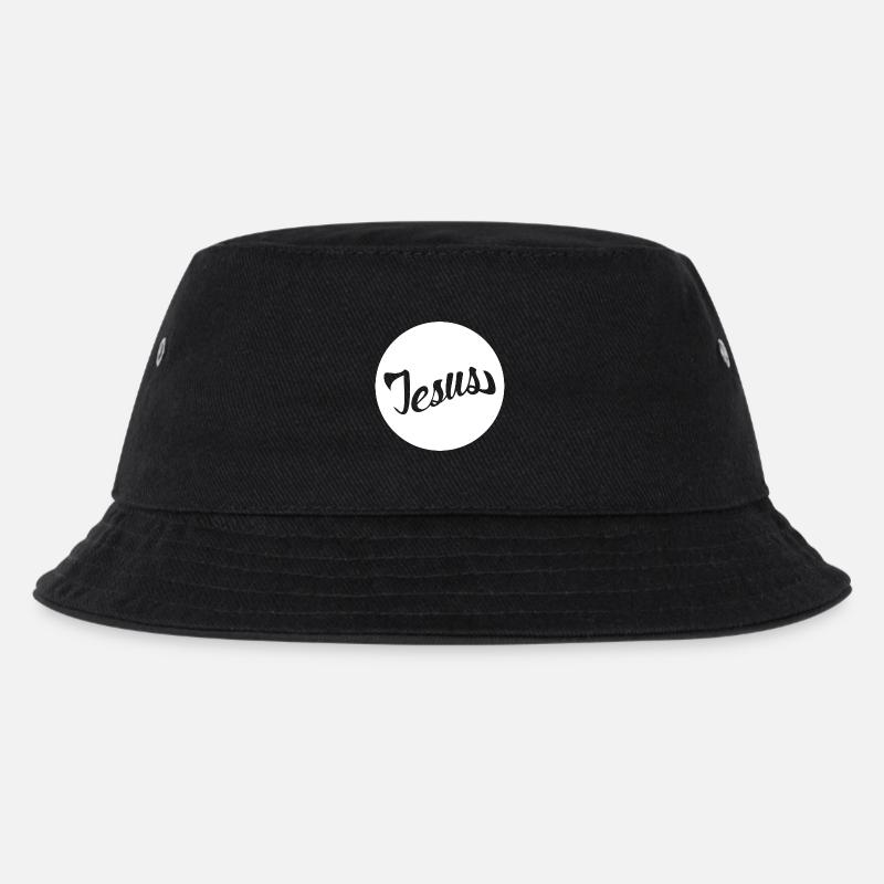 Jesus Scripture in a Circle - Kids’ Bucket Hat - black