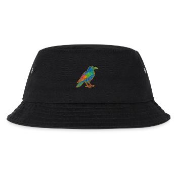 Rainbow Raven Patch Design - Kids’ Bucket Hat - black - Front