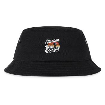 Attention Vintage Biker Baby - Kids’ Bucket Hat - black - Front