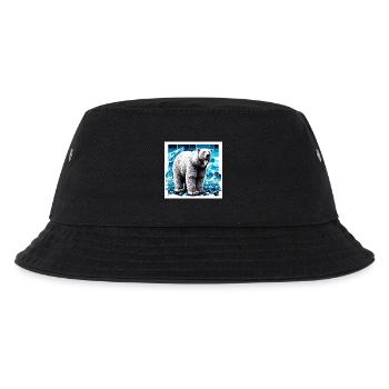 polar bear - Kids’ Bucket Hat - black - Front