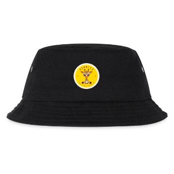 Süsse Giraffe in Stempelmotiv, Zootier Safari Tier - Kinder Bucket Hat - Schwarz - Vorne