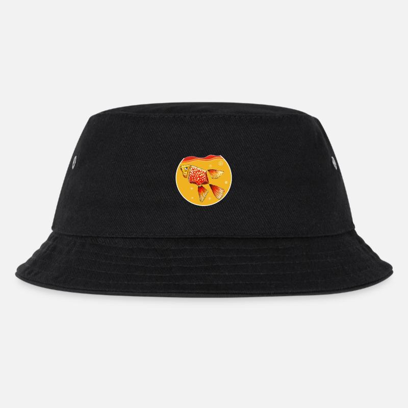 Goldfisch im Glas - Kinder Bucket Hat - Schwarz