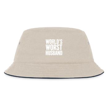 Der schlimmste Ehemann der Welt - Kinder Bucket Hat - Natur/Navy - Vorne