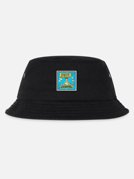 Prokrastination und Überarbeitung BD - Kinder Bucket Hat - Schwarz
