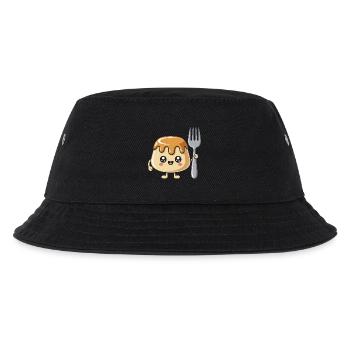 Pudding with fork - Kids’ Bucket Hat - black - Front