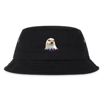 Geometrischer Adlerkopf Illustration - Kinder Bucket Hat - Schwarz - Vorne
