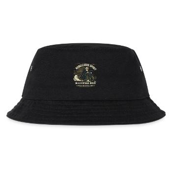 Biker Papa Opa Shirt - Rebellischer Vintage Fahrer - Kinder Bucket Hat - Schwarz - Vorne