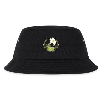 Lily Gramophone – Floral Music Motif in Green - Kids’ Bucket Hat - black - Front