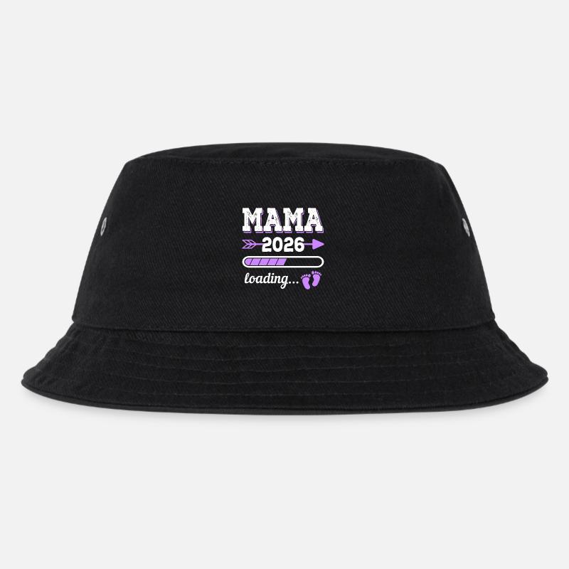 Mom 2026 Loading Pregnancy Gift Idea - Kids’ Bucket Hat - black