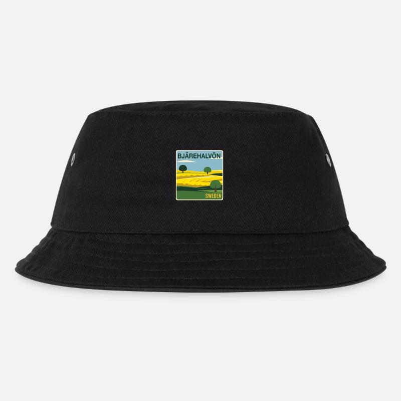 Bjärehalvön Schwedische Landschaft - Kinder Bucket Hat - Schwarz