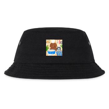 Niedliche Bäcker Illustration - Kinder Bucket Hat - Schwarz - Vorne