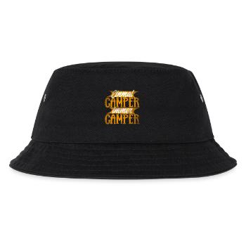 Camping - Kinder Bucket Hat - Schwarz - Vorne