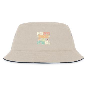 Mondays should be optional - Kids’ Bucket Hat - ecru/navy - Front