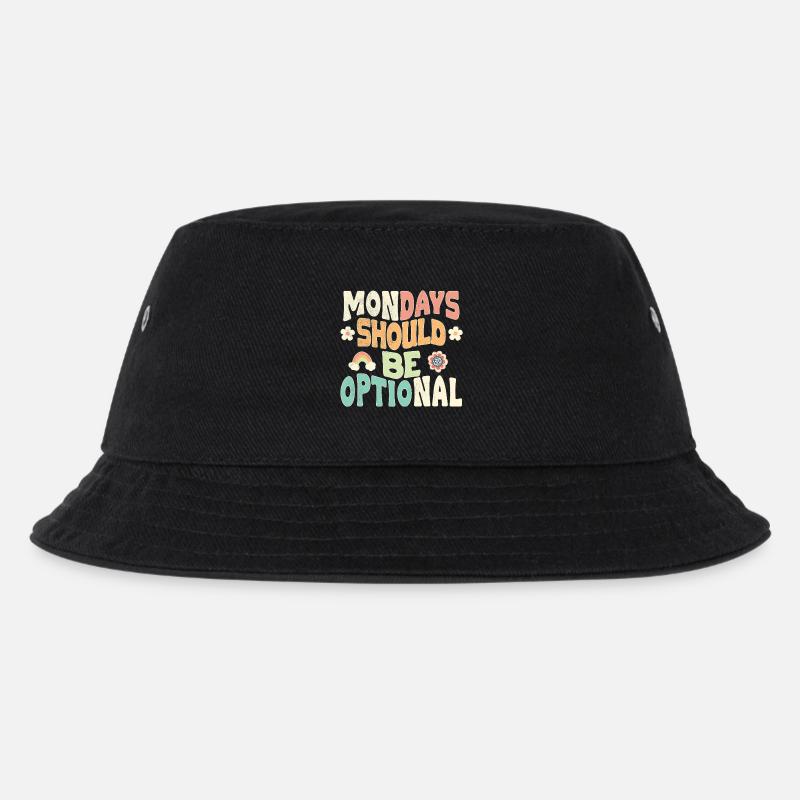 Mondays should be optional - Kinder Bucket Hat - Schwarz