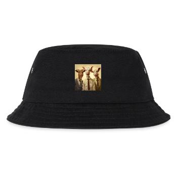 Ziegen Trio im Businesslook - Kinder Bucket Hat - Schwarz - Vorne