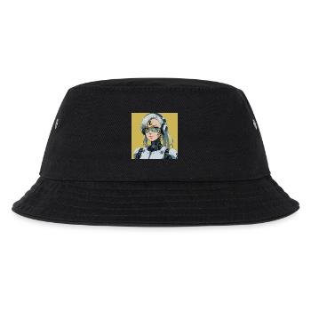Cyborg Avatar mit Headset - Kinder Bucket Hat - Schwarz - Vorne
