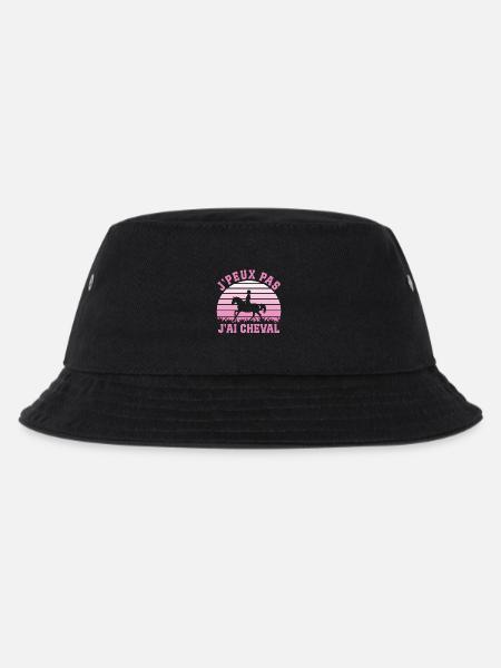 I Can't I Have Horse Riding Gift - Kids’ Bucket Hat - black