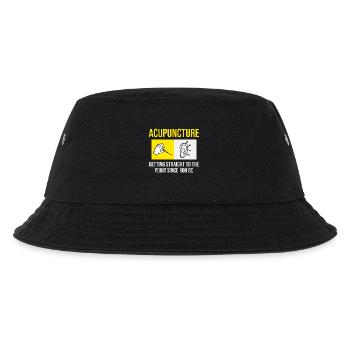 Akupunktur – direkt zur Sache - Kinder Bucket Hat - Schwarz - Vorne