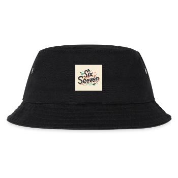Sechs Siebzehn Retro-Doodle-Buchstaben - Kinder Bucket Hat - Schwarz - Vorne