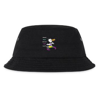 Marathon Möwe – Lustiger Lauf‑Cartoon - Kinder Bucket Hat - Schwarz - Vorne
