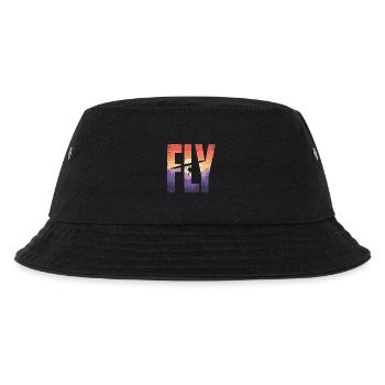 Flug in den Sonnenuntergang - Kinder Bucket Hat - Schwarz - Vorne