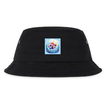 Bunte Fische unter der Koralle - Kinder Bucket Hat - Schwarz - Vorne