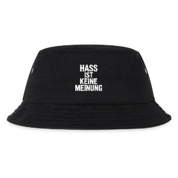 Hass ist keine Meinung - Gegen Rechts - Kinder Bucket Hat - Schwarz - Vorne