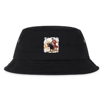 Matador und Stier im roten Umhang - Kinder Bucket Hat - Schwarz - Vorne