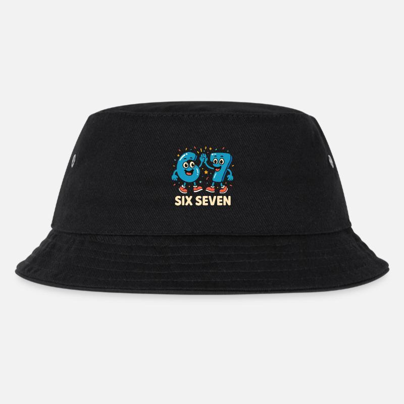 67 Six Seven 6-7 - Kinder Bucket Hat - Schwarz