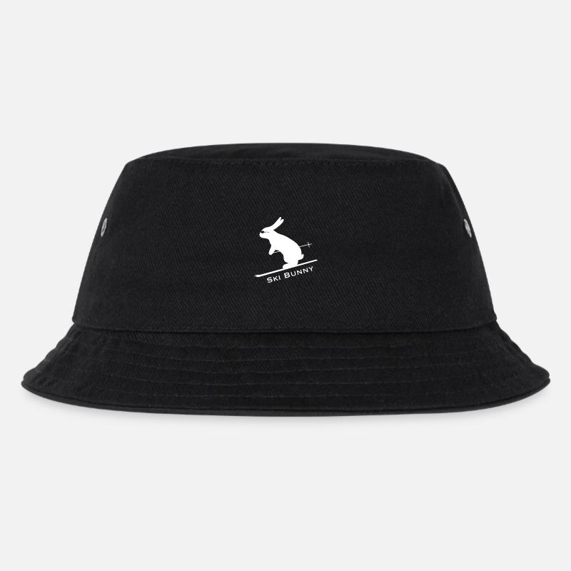 Rabbit Skier - Kids’ Bucket Hat - black