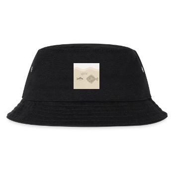Da biste platt, nä – Lustiges Fisch Design - Kinder Bucket Hat - Schwarz - Vorne