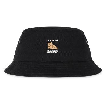 Das geht nicht, ich habe ein Date mit meinem Sofa. - Kinder Bucket Hat - Schwarz - Vorne