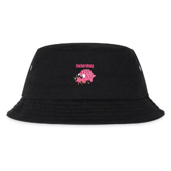Mettigel Cartoon – Lustige Hackordnung   - Kinder Bucket Hat - Schwarz - Vorne