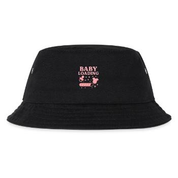 Baby Loading Graphic – Pacifier & Diaper Stars - Kids’ Bucket Hat - black - Front