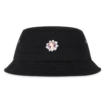 Anime-Mädchen-Augen, die hervorlugen, zerrissene Papier-Manga-Kunst - Kinder Bucket Hat - Schwarz - Vorne