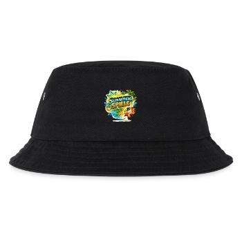 Sommer Spiele Palmenfarben - Kinder Bucket Hat - Schwarz - Vorne