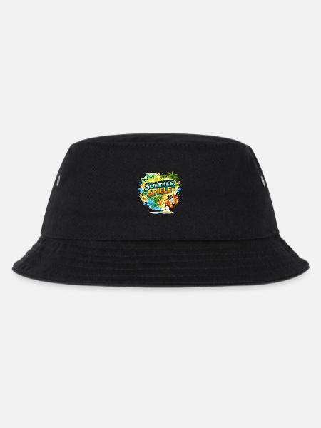 Sommer Spiele Palmenfarben - Kinder Bucket Hat - Schwarz