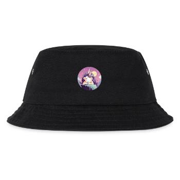 Mondtee Einhorn am Abend - Kinder Bucket Hat - Schwarz - Vorne
