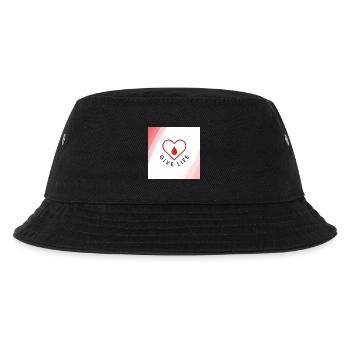 Schenken Sie Leben: Blutspenderherz - Kinder Bucket Hat - Schwarz - Vorne