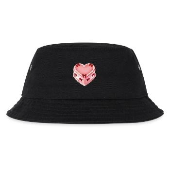 Heart décor with ribbon - Kids’ Bucket Hat - black - Front