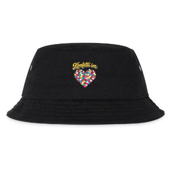 karneval konfetti im herzen - Kinder Bucket Hat - Schwarz - Vorne